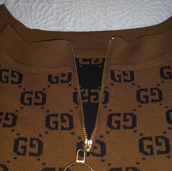 Vintage fitted Gucci Jacquard-knit top - Picture 4 of 6